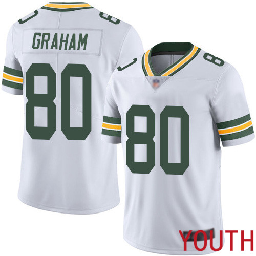 Green Bay Packers Limited White Youth #80 Graham Jimmy Road Jersey Nike NFL Vapor Untouchable